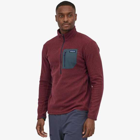 NWT Patagonia Men's XL R1 Air Zip Neck Fleece Pullover Mangrove Red Lightweight - Picture 11 of 13